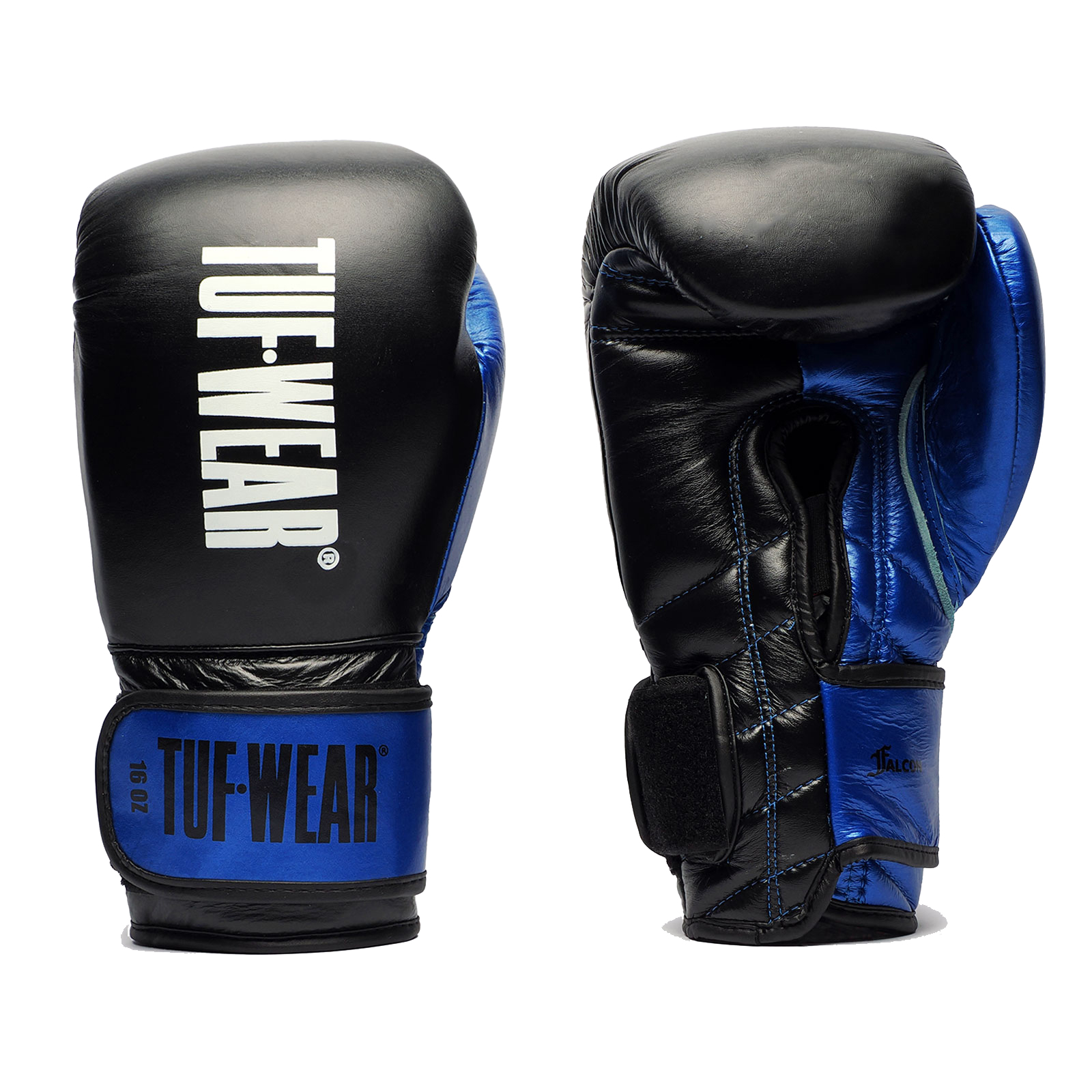 Tuf Wear Falcon Hook & Loop Training Gloves - TW36011-BLACK/METALLIC BLUE